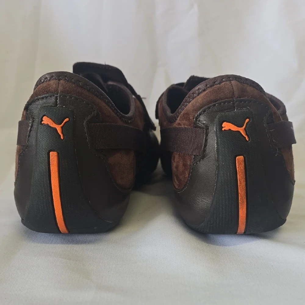 Puma Vedano V Driving Motorsport Y2K Brown Leather, Size Men's 11 - Picture 3 of 9
